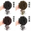 Moño de Cabello con Rizos Largos, Estilo de Alta Gama, Adorno para el Cabello en Forma de Flor, Moño Esponjoso de Cabello Real, Accesorio para el Cabello de Mujer