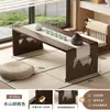 Mesa Pequeña Plegable para Ventanas de Mirador, Mesa Tatami para el Hogar, Mesa de Té de Madera No Maciza, Mesa de Té Estilo Chino, Mesa de Comedor para Repisa de Ventana