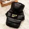 Roupas para gatos para outono e inverno: jaqueta de plumas preta e dourada de grafeno, espessa para aquecimento, adequada para gatos azuis, gatinhos e gatos sem pelos; roupas para animais de estimação