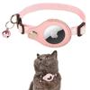 Localizador Airtag para Gato Huella de Patita Collar Reflectante Anti-Pérdida con Cascabel Gato Manzana Rastreador Mascota