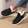Botas de algodón cálidas para mujer más vendidas transfronterizas, superficie de pelo suave con forro engrosado, botas de nieve, zapatos de algodón antideslizantes de suela plana sin cordones
