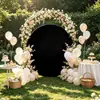 Fornecimento Direto da Fábrica Cobertura Redonda de Seda de Leite Decoração de Casamento Festa de Aniversário Cobertura de Pano Simples Cobertura de Fundo Elástica