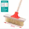 Cepillo para fregar suelos cepillo de suelo cerdas duras baño Leidezhuzhu cepillo para inodoros mango largo suelo de cemento cepillo de alambre de acero inoxidable