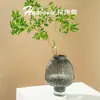 Ornamento de vaso de vidro transparente luxuoso e elegante para sala de estar, adequado para arranjos de flores, flores secas, flores frescas em cultivo hidropônico e decorações florais de mesa.