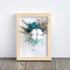 Día del Maestro hecho a mano DIY marco de fotos de flores secas tridimensional paquete de materiales paquete de actividad manual creativa para salón decoración de mesa