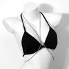 Cadena de Pecho Sexy con Diamantes Brillantes Estilo Europeo y Americano para Mujer, Cadena Corporal con Pedrería, Cadena Corporal de Pedrería para Bikini de Discoteca, Nuevo Modelo 2024