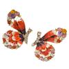 Moda Europea y Americana Pendientes Franceses Distintivos Mariposa Libélula Perla Ojo del Diablo Pendientes Versátiles Pin de Plata Pendientes para Vacaciones