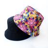 Estilo europeu e americano retro moda caju flor estampada pescador chapéu de rua moda dobrável bacia chapéu dupla face distinto chapéu de sol