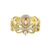 Nuevo anillo de princesa con personalidad de estilo japonés y coreano, elegante anillo ajustable con apertura, anillo de circonita para mujer, joyería