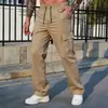 2026 Amazon Verano para Hombre Estilo Callejero Americano Versátil Múltiples Bolsillos Pantalones Casuales de Moda Sueltos Pantalones Cargo En Stock