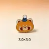 Insignia Metálica de Cabeza de Animal Lindo de Dibujos Animados Broche de Aleación de Elefante León Tigre Decoración para Ropa de Estudiante Bolsa
