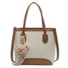 Bolso bandolera informal tipo cubo, portátil, de alta calidad, con patrón tejido, para mujer, ideal para el trabajo y el uso diario.