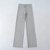 Calça Esportiva Casual com Cordão na Cintura Elástica e Cadarço, Feminina, Yoga, Fitness, Stretch, Slim-fit, Reta