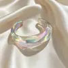 Pulseira Elástica Cilíndrica Tingida em Meio Estilo Cruzado Boêmio Retrô Étnico de Alta Qualidade Simples