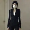 Conjunto de Yoga para Entrenamiento de Pilates para Mujeres, Chaqueta con Cremallera de Manga Larga, Pantalones de Tiburón de Alta Elasticidad para Control de Abdomen, Atuendo Deportivo para el Trayecto