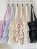 56271 Bolso de Hombro Fresco y Dulce para Mujer 2025 Verano Nuevo Bolso de Hombro de Moda Hermoso Bolso de Lona con Volantes