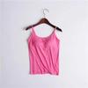 Camisola europea y americana transfronteriza sin aro de acero en la copa, una pieza sin mangas, ropa interior de base para usar, ejercicio de yoga