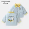Conjunto Jaqueta Kaka Panda para Meninos Roupa de Outono Infantil Conjunto Casual Duas Peças Roupas de Bebê Tendência