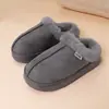 Nuevas Zapatillas de Invierno de Algodón con Felpa Antideslizantes Borde de Piel Suela Elástica Cálidas Acolchadas para Mujer Hogar Algodón Lana
