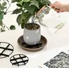 Pé para Vaso de Flores Base para Vaso de Planta de Vasos Suporte Respirável para Vaso de Flores Bandeja de Plástico Almofada Permeável Suporte Respirável Anti-Podridão de Raízes Suporte Suporte