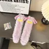 Meias Fofas e Divertidas para Mulheres, Meias de Cano Médio para Outono e Inverno, Meias para Dormir no Chão, Meias Quentes e Adoráveis Felpudas para Casa, Par de Meias