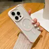 Macaron de Silicona Magnético de Succión Apple 16Pro Carcasa Dura Transparente para Teléfono Móvil Iphone17 Acrílico Mate Funda Protectora