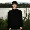 Venta directa de fábrica, camiseta interior cálida de algodón puro, manga larga con cuello semi-alto, unisex, nuevo top casual versátil para primavera y otoño
