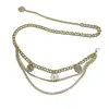 Cadena de Cintura para Mujer Cadena de Belleza Multicapa Cadena de Monedas Europeas y Americanas para Danza del Vientre Cadena Decorativa para Vestido de Baile de Discoteca