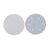 Disco de Lija Redondo de 9 Pulgadas y 6 Agujeros de Terciopelo Blanco para Lijado en Seco, Disco de Lija Autoadhesivo, Máquina Pulidora Cepillada, Mesa de Lija Pulidora