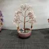Árvore da Fortuna de Cristal mais vendida com base em formato de tigela de tesouro, uma árvore de cristal decorativa para atrair riqueza, um artesanato criativo feito à mão para sua mesa