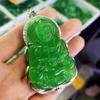 Colgante de Jadeíta Verde de Alta Calidad con Aspecto de Vidrio, Jade Verde Imperial, Colgante Procesado con Roca de Cuarzo, Imitación de Jade
