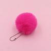 Colgante de cadena de cuentas de bola de pelo de 6 cm imitación de pelo de conejo Rex bola de lana llavero para bolso bolígrafo de estudiante set de llavero para auriculares