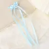 Nuevo pasador de pinza para el pelo con lazo de cinta de satén transfronterizo y largas cintas, accesorio para el pelo infantil, pasador lindo para media coleta, tocado 4266