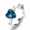 Anel Feminino Japonês e Coreano Moderno Europeu e Americano Retrô Anel de Rosa Melhor Amigo de Casal Flor Separável Anel de Diamante Colorido