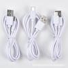 Cable USB para venta al por mayor 0.8 m Blanco 2 amperios TIPO C cable de datos 80 cm cable de carga usb-typec