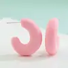 Pendientes geométricos minimalistas de anillo C lacados, pendientes de botón coloridos tipo caramelo exagerados, pendientes acrílicos transfronterizos para mujer