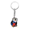 Ventas Directas de Fábrica Forma de Pingüino de Dibujos Animados Lindo Colgante de Llave Muñeco DIY Creativo Llavero de Pegamento Blando Amuletos