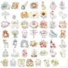 Compra directa transfronteriza de 100 pegatinas decorativas creativas de estilo lindo y fresco para journaling DIY, pegatinas planas impermeables