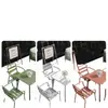 Cadeira de Lazer de Ferro Forjado para Exterior, Conjunto Simples de Mesa e Cadeiras para Jardim de Pátio e Loja de Chá com Leite, Mesa Impermeável para Exterior de Café