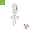 Yinziyun Corazón Rosa Niña de Ballet Accesorios de Cuentas DIY Encanto Colgante Dulce de Lazo de Plata S925