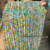 Junni 6-14 esmeralda contas soltas três- cor calcedônia contas redondas diy acessórios de jóias contas de jade vendas diretas da fábrica