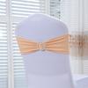 Correa decorativa elástica para respaldo de silla al por mayor Hebilla de flor con taladro correa para silla de hotel boda juego de mesa y silla con hebilla de taladro
