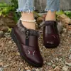 Zapatos de Algodón de Moda y Versátiles para Mujer Otoño e Invierno 2025 Nuevos Planos Antideslizantes Casuales Suela Suave Cálidos Cremallera Lateral Zapatos de Algodón para Mujer