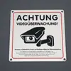 Vigilancia Puntual Señales Metálicas Señales de Vigilancia 24 Horas Acero Inoxidable Serigrafía Placa de Nombre Resistente a la Corrosión Color Natural Señales de Advertencia Personalización