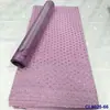 5 Yardas de Tela de Algodón Bordada Estilo Africano Más una Caja de Set de Pañuelo Hayes Encaje de Algodón Suizo