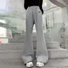 Dropshipping peça única roupas infantis calças boca de sino para meninas 2026 outono novo estilo coreano calças boca de sino de malha estilosas para meninas calças esportivas