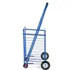 Carrito Trolley Supermercado Compras de Comestibles Plegable Carrito de Compras Gran Capacidad Cuatro Ruedas Cesta de Hierro Trolley Fábrica de Guangdong
