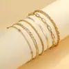 Europa y Estados Unidos popular transfronterizo pie nuevo tobillera femenina cadena de metal multicapa traje de vacaciones en la playa joyería de tobillera