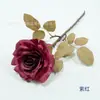 Rosa Artificial Estilo Americano Tallo Único Serie de Colores Clásica Pintura al Óleo Flor de Rosa Decoración del Hogar Decoración de Sala de Modelos Accesorio para Fotografía de Bodas