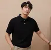 Nuevo recomendar Comercio Transfronterizo Punto Elegante Cuello Solapa Manga Raglán Camisa Polo de Punto Manga Corta Ajustado Todo Fósforo Superior